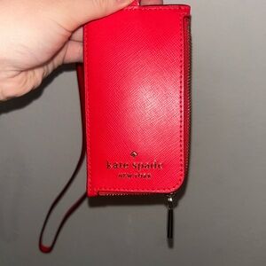 Kate Spade Red Wristlet Wallet